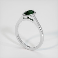 1.39 Ct. Green Sapphire Ring, 10K White Gold 2
