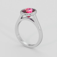 2.52 Ct. Purplish Pink Sapphire Ring, 10K White Gold 2