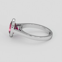 2.52 Ct. Purplish Pink Sapphire Ring, 10K White Gold 4