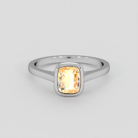 2.03 Ct. Padparadscha Sapphire Ring, 10K White Gold 1