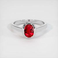 0.85 Ct. Ruby Ring, 10K White Gold 1