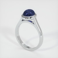2.91 Ct. Blue Sapphire Ring, 14K White Gold 2