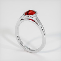 1.07 Ct. Ruby  Ring - 14K White Gold