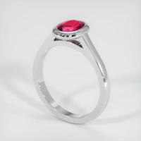 1.08 Ct. Ruby Ring, 14K White Gold 2