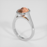 4.16 Ct. Padparadscha Sapphire Ring, 14K White Gold 2