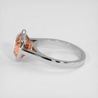 4.16 Ct. Padparadscha Sapphire Ring, 14K White Gold 4