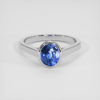 1.48 Ct. Blue Sapphire Ring, 14K White Gold 1