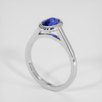 1.48 Ct. Blue Sapphire Ring, 14K White Gold 2
