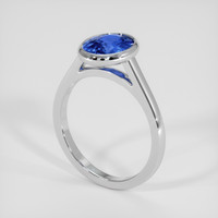 1.91 Ct. Blue Sapphire Ring, 14K White Gold 2