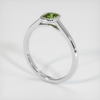 0.86 Ct. Green Sapphire Ring, 14K White Gold 2
