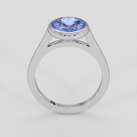3.14 Ct. Blue Sapphire Ring, 14K White Gold 3