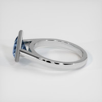 1.79 Ct. Greyish Blue Sapphire Ring, 14K White Gold 4