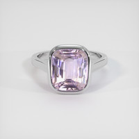5.09 Ct. Purplish Pink Sapphire Ring, 14K White Gold 1