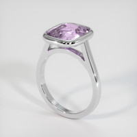 5.09 Ct. Purplish Pink Sapphire Ring, 14K White Gold 2