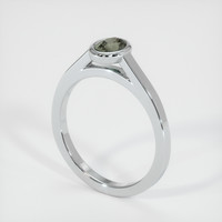 0.49 Ct. Grey Sapphire Ring, 14K White Gold 2