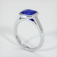 4.13 Ct. Sapphire Ring, 18K White Gold 2