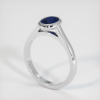 0.89 Ct. Sapphire Ring, 18K White Gold 2