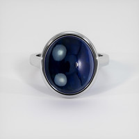 11.64 Ct. Blue Sapphire Ring, 18K White Gold 1