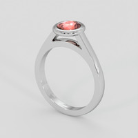 1.03 Ct. Padparadscha Sapphire Ring, 18K White Gold 2