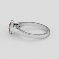 1.03 Ct. Padparadscha Sapphire Ring, 18K White Gold 4