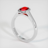 1.08 Ct. Ruby Ring, 18K White Gold 2