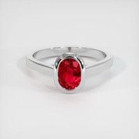 1.16 Ct. Ruby Ring, 18K White Gold 1