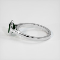1.39 Ct. Green Sapphire Ring, 18K White Gold 4