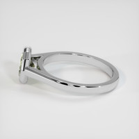 1.01 Ct. Yellowish Green Sapphire Ring, 18K White Gold 4