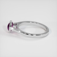 0.94 Ct. Pinkish Purple Sapphire Ring, 18K White Gold 4