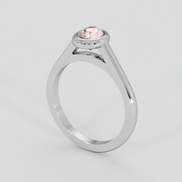 1.23 Ct. Pink Sapphire Ring, 18K White Gold 2