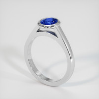 1.07 Ct. Blue Sapphire Ring, 18K White Gold 2