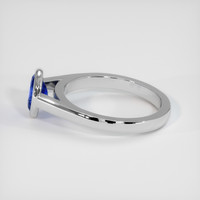 1.07 Ct. Blue Sapphire Ring, 18K White Gold 4