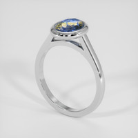 1.85 Ct. Bi Color Sapphire Ring, 18K White Gold 2
