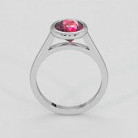 2.52 Ct. Purplish Pink Sapphire Ring, 18K White Gold 3