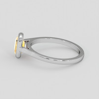 2.03 Ct. Padparadscha Sapphire Ring, 18K White Gold 4