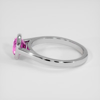 1.58 Ct. Purplish Pink Sapphire Ring, 18K White Gold 4