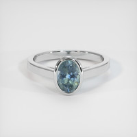 0.98 Ct. Sapphire Ring, 18K White Gold 1