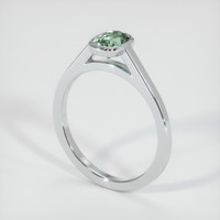 0.89 Ct. Sapphire Ring, 18K White Gold 2