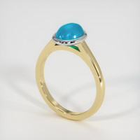 1.14 Ct. Gemstone Ring, 14K White & Yellow 2