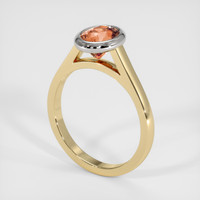 1.85 Ct. Padparadscha Sapphire Ring, 14K White & Yellow 2