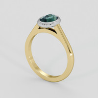 1.88 Ct. Bluish Green Sapphire Ring, 14K White & Yellow 2