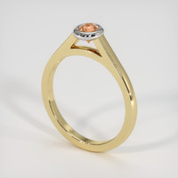 0.37 Ct. Padparadscha Sapphire Ring, 14K White & Yellow 2