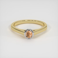 0.37 Ct. Padparadscha Sapphire Ring, 18K White & Yellow 1