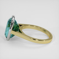7.47 Ct. Bluish Green Sapphire Ring, 18K White & Yellow 4