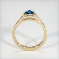 0.70 Ct. Greenish Blue Sapphire Ring, 10K Yellow Gold 3