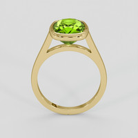 3.99 Ct. Yellowish Green Peridot Ring, 10K Yellow Gold 3