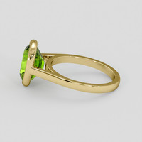 3.99 Ct. Yellowish Green Peridot Ring, 10K Yellow Gold 4