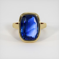 5.41 Ct. Blue Sapphire Ring, 10K Yellow Gold 1