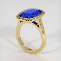 5.41 Ct. Blue Sapphire Ring, 10K Yellow Gold 2