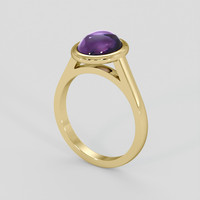 3.35 Ct. Purple Sapphire Ring, 10K Yellow Gold 2